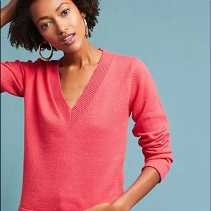 Anthropologie Raga Jojo V Neck Sweater